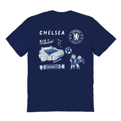 Chelsea Vive La Fete Youth Impressions Icons T-Shirt on sale - Navy