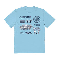 Manchester City Vive La Fete Toddler Impressions Icons T-Shirt Discount - Light Blue