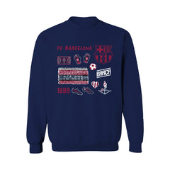 Barcelona Vive La Fete Women's Impressions Icons Sweatshirt on sale - Navy