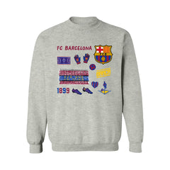 Barcelona Vive La Fete Women's Impressions Icons Sweatshirt on sale - Gray