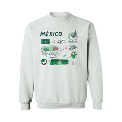 Mexico National Team Vive La Fete Women's Impressions Icons Sweatshirt for sale - White