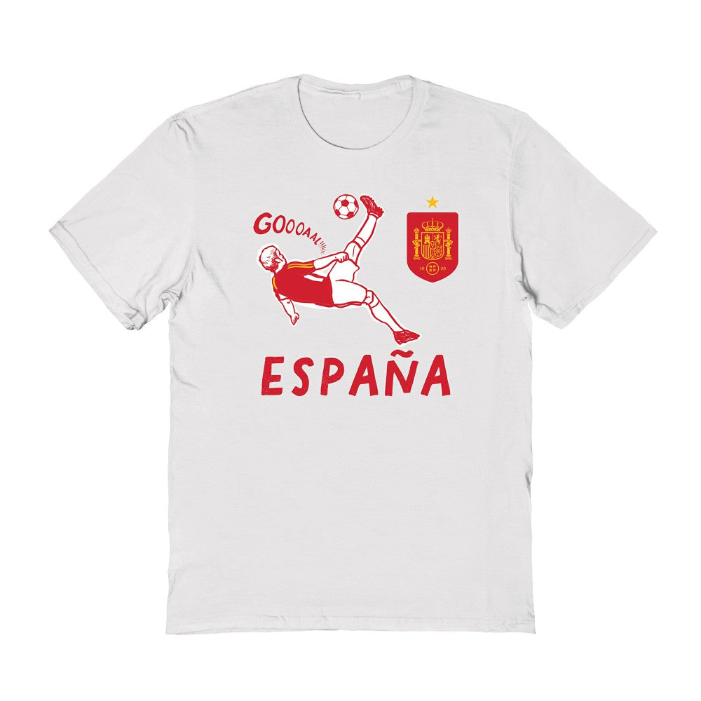 Spain National Team Vive La Fete Women's Chilena Style T-Shirt for sale - White