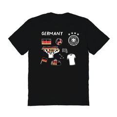 Germany National Team Vive La Fete Women's Impressions Icons T-Shirt for sale - Black
