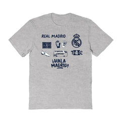 Real Madrid Vive La Fete Women's Impressions Icons T-Shirt Discount - Gray