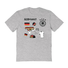 Germany National Team Vive La Fete Women's Impressions Icons T-Shirt for sale - Gray
