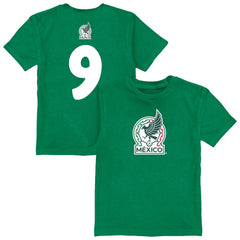 Raúl Jiménez Mexico National Team Vive La Fete Toddler Player Name & Number Color Badge T-Shirt for sale - Green