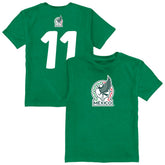 Santiago Gimenez Mexico National Team Vive La Fete Toddler Player Name & Number Color Badge T-Shirt for sale - Green