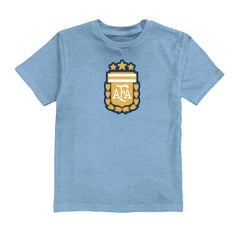 Lionel Messi Argentina National Team Vive La Fete Toddler Player Name & Number Color Badge T-Shirt for sale - Light Blue