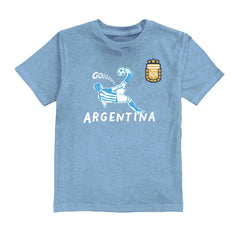 Lionel Messi Argentina National Team Vive La Fete Toddler Player Name & Number Chilena Style T-Shirt for sale - Light Blue