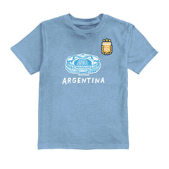 Julián Álvarez Argentina National Team Vive La Fete Youth Player Name & Number Stadium Style T-Shirt for sale - Light Blue