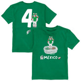Edson Álvarez Mexico National Team Vive La Fete Youth Player Name & Number Stadium Style T-Shirt for sale - Green