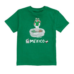Raúl Jiménez Mexico National Team Vive La Fete Youth Player Name & Number Stadium Style T-Shirt for sale - Green