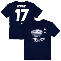Cristian Romero Tottenham Hotspur Vive La Fete Youth Player Name & Number Stadium Style T-Shirt Sale - Navy
