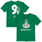 Raúl Jiménez Mexico National Team Vive La Fete Toddler Player Name & Number Stadium Style T-Shirt for sale - Green