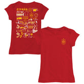 Spain National Team Vive La Fete Girls Youth Impressions Artwork Fitted T-Shirt for sale - Red