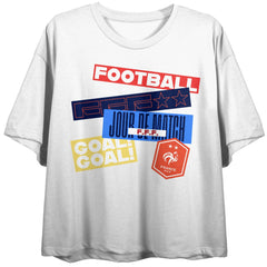 France National Team Women's White Jour De Match Cropped T-Shirt