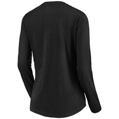 Bayern Munich Women's Logo Long Sleeve V-Neck T-Shirt on sale - Black