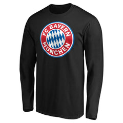 Bayern Munich Logo Long Sleeve T-Shirt on sale - Black