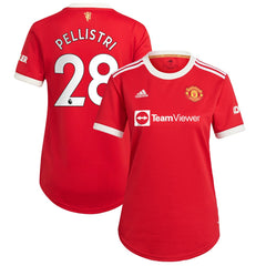 Facundo Pellistri Manchester United Women's 2021/22 Home Replica Player Jersey Discount - Red
