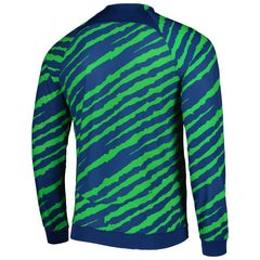Brazil National Team 2022 Academy Pro Anthem Performance Raglan Full-Zip Jacket for sale - Blue/Green