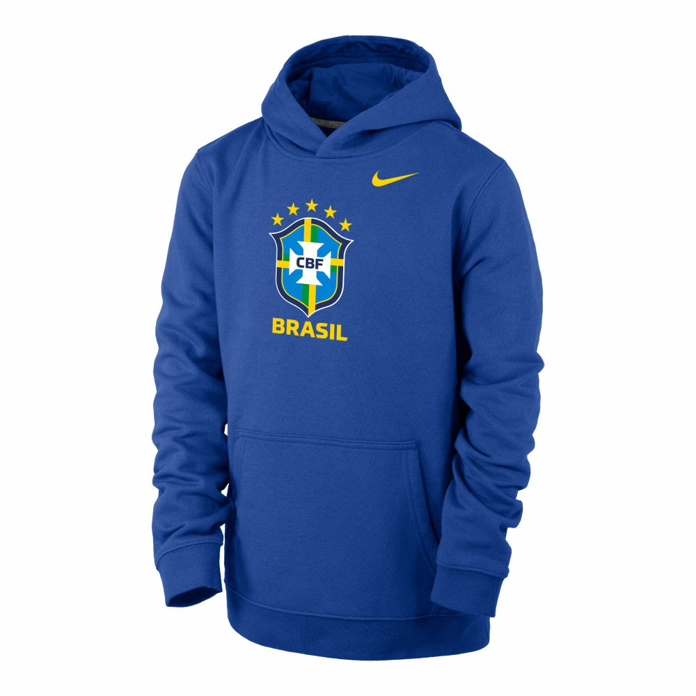Brazil National Team Youth Club Fleece Pullover Hoodie for sale - Royal