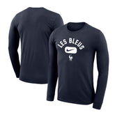 France National Team Lockup Legend Performance Long Sleeve T-Shirt for sale - Navy