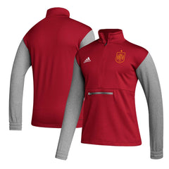 Spain National Team Crest Long Sleeve Half-Zip Top for sale - Red