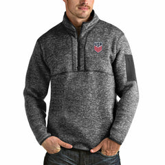 USMNT Antigua Fortune Quarter-Zip Pullover Jacket for sale - Heather Charcoal