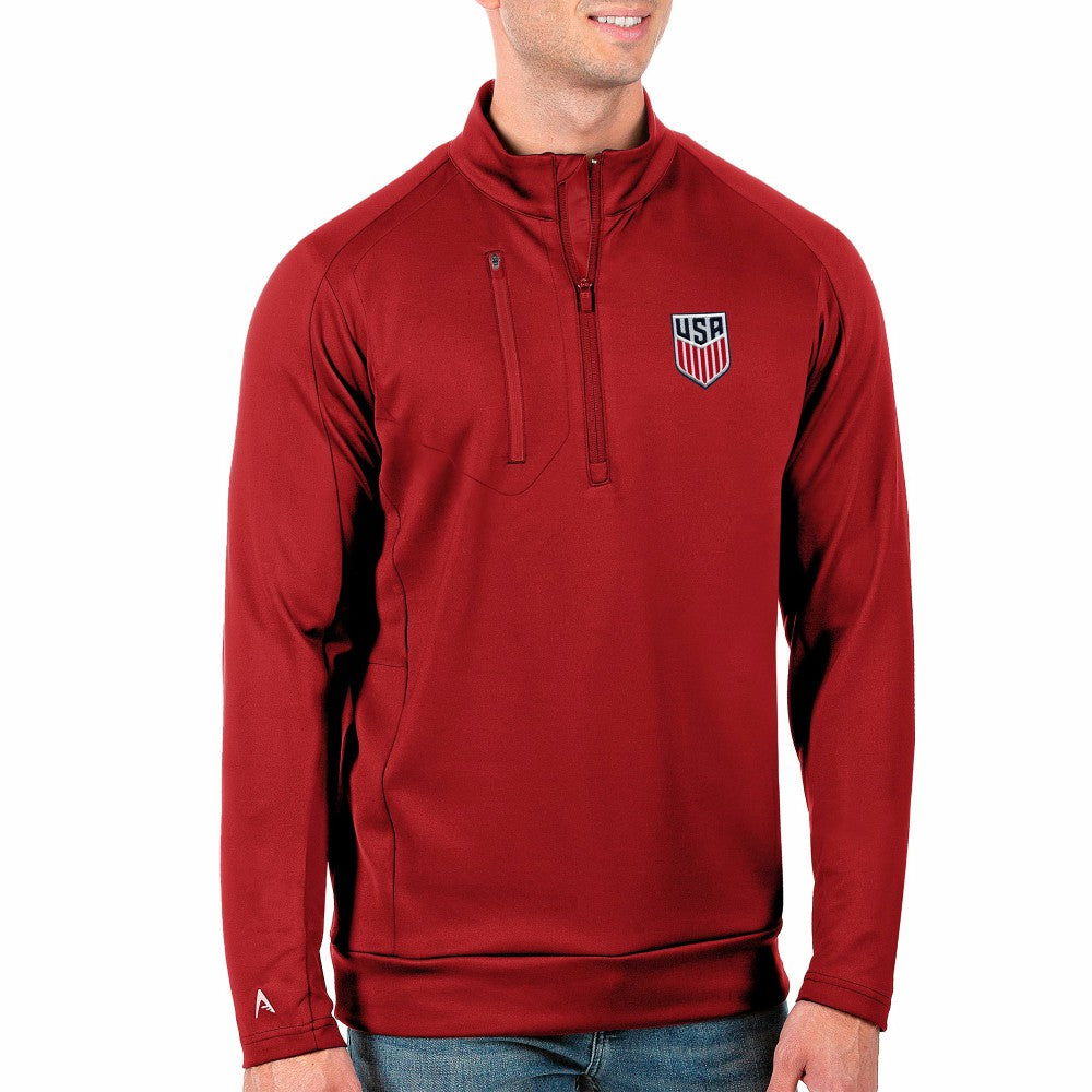 USMNT Antigua Generation Quarter-Zip Top for sale - Red