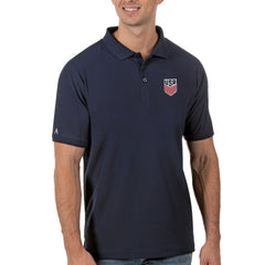 USMNT Antigua Legacy Pique Polo for sale - Navy