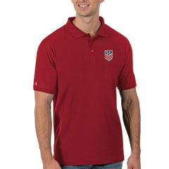 USMNT Antigua Legacy Pique Polo on sale - Red