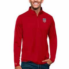 USMNT Antigua Tribute Quarter-Zip Pullover Top for sale - Red