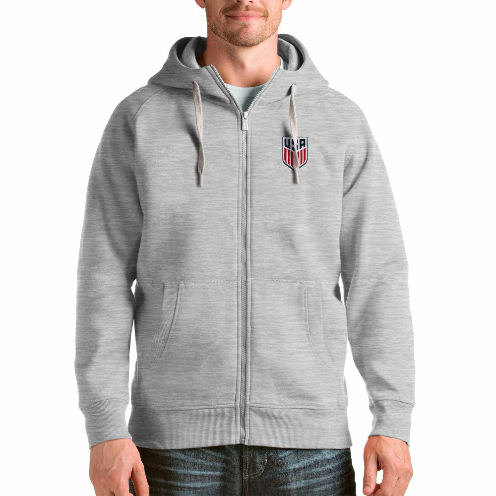 USMNT Antigua Victory Full-Zip Hoodie for sale - Gray