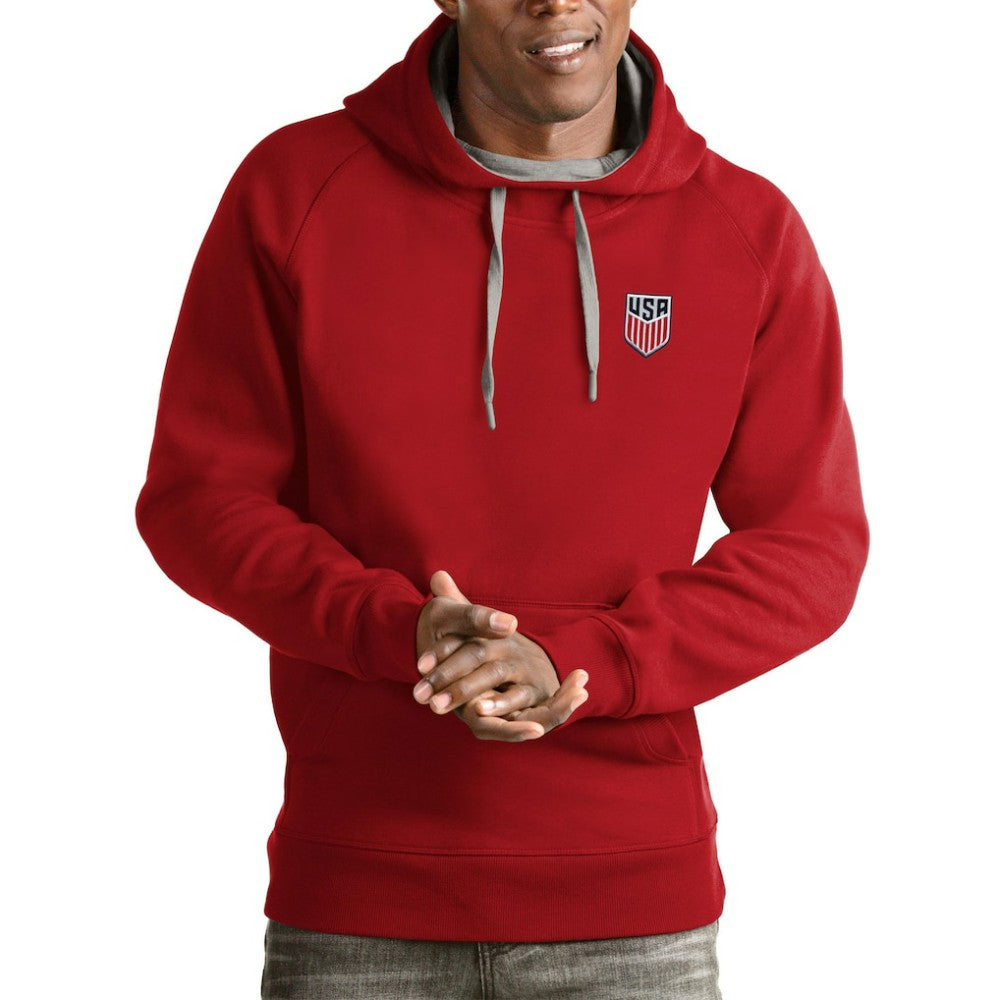 USMNT Antigua Victory Pullover Hoodie for sale - Red
