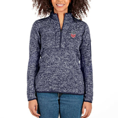 USWNT Antigua Women's Fortune Half-Zip Pullover Jacket on sale - Heather Navy
