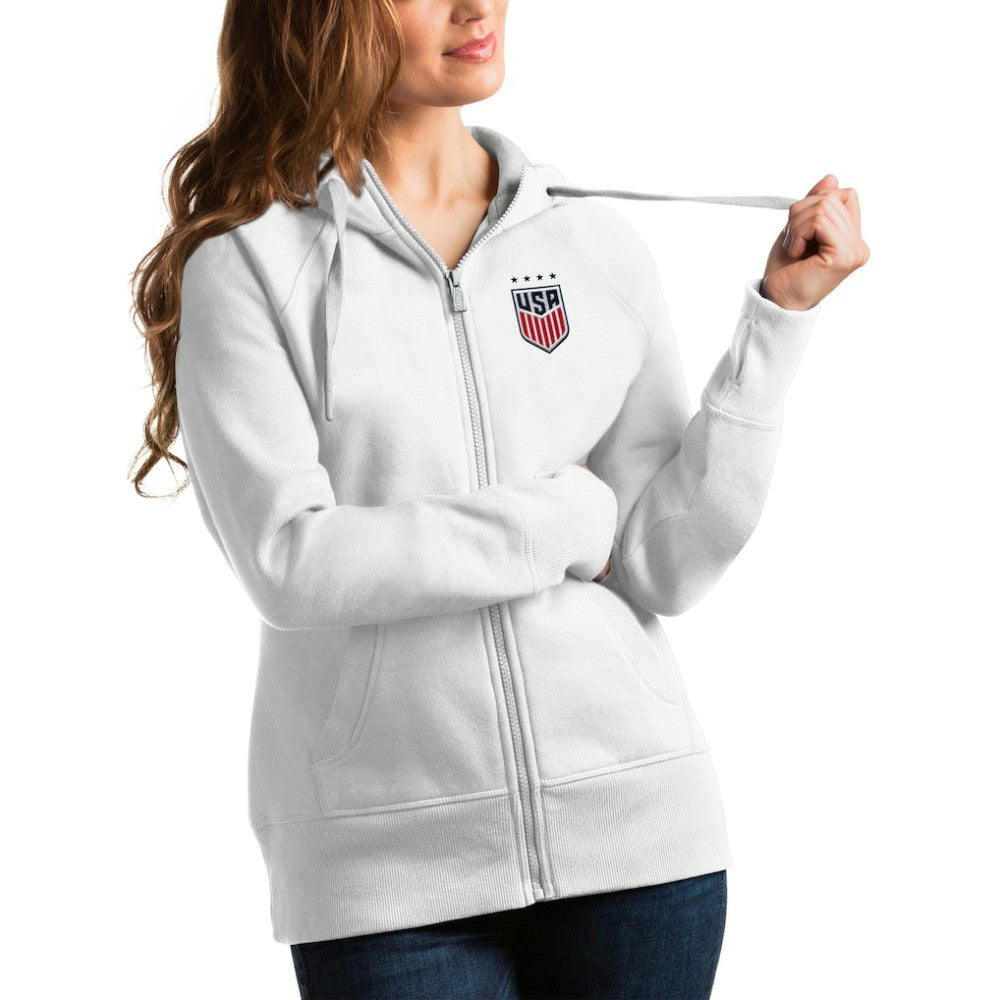 USWNT Antigua Women's Victory Full-Zip Hoodie on sale - White