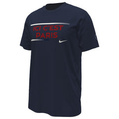 Paris Saint-Germain Verbiage T-Shirt on sale - Navy