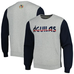 Club America Kangaroo Pullover Sweatshirt Discount - Gray/Navy