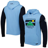 Manchester City Lifestyle Pullover Hoodie Discount - Sky Blue/Navy
