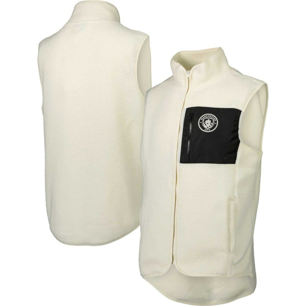 Manchester City Pile Full-Zip Vest Discount - White