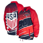 USMNT 5th & Ocean by New Era Throwback Coaches Raglan Full-Snap Jacket for sale - Navy