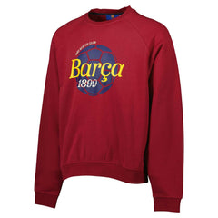 Barcelona Foundation Oversized Raglan Pullover Sweatshirt on sale - Burgundy
