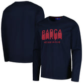 Barcelona Heavy Long Sleeve T-Shirt on sale - Navy