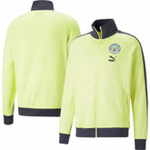 Manchester City ftblHeritage T7 Raglan Full-Zip Track Jacket for sale - Yellow