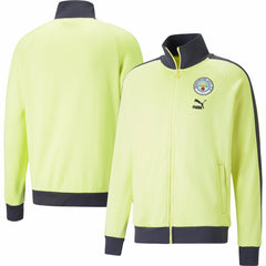 Manchester City ftblHeritage T7 Raglan Full-Zip Track Jacket for sale - Yellow