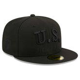 USMNT New Era Text 59FIFTY Fitted Hat for sale - Black