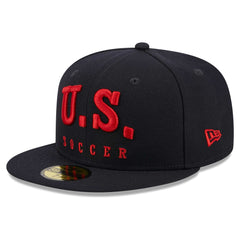 USMNT New Era Text 59FIFTY Fitted Hat for sale - Navy