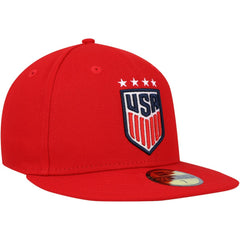 USWNT New Era Team Basic 59FIFTY Fitted Hat on sale - Red