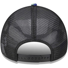 Tottenham Hotspur New Era Black Glitch All Over Print E-Frame Trucker Adjustable Hat