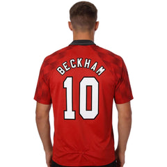 Beckham #10 Retro Manchester United Home Jersey 1996/98